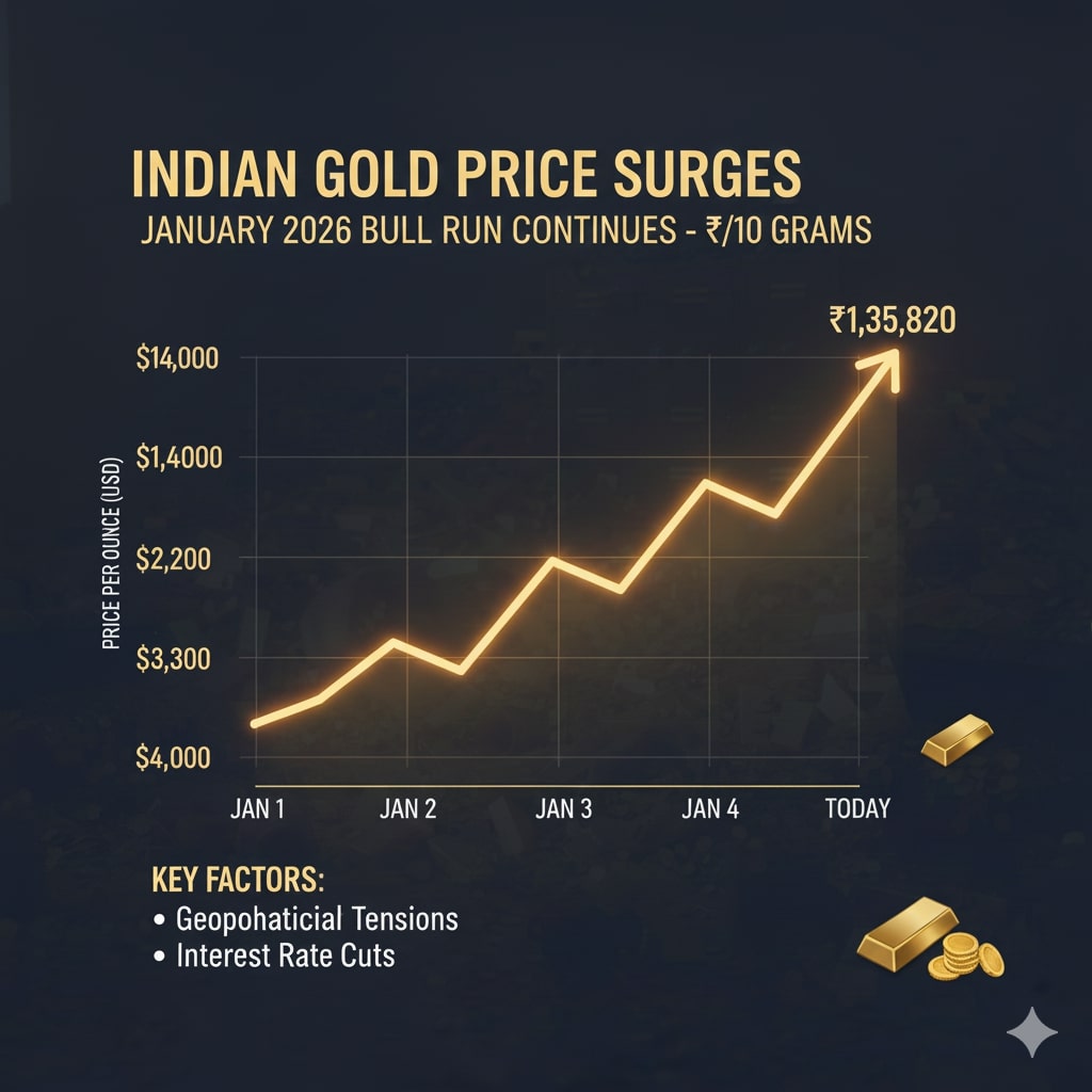 Gold Prices Rise Today After Venezuela Attack, Markets Turn Risk-Averse