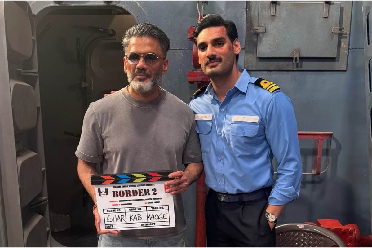 Ahan Shetty Celebrates a Special Moment with Dad Suniel Shetty