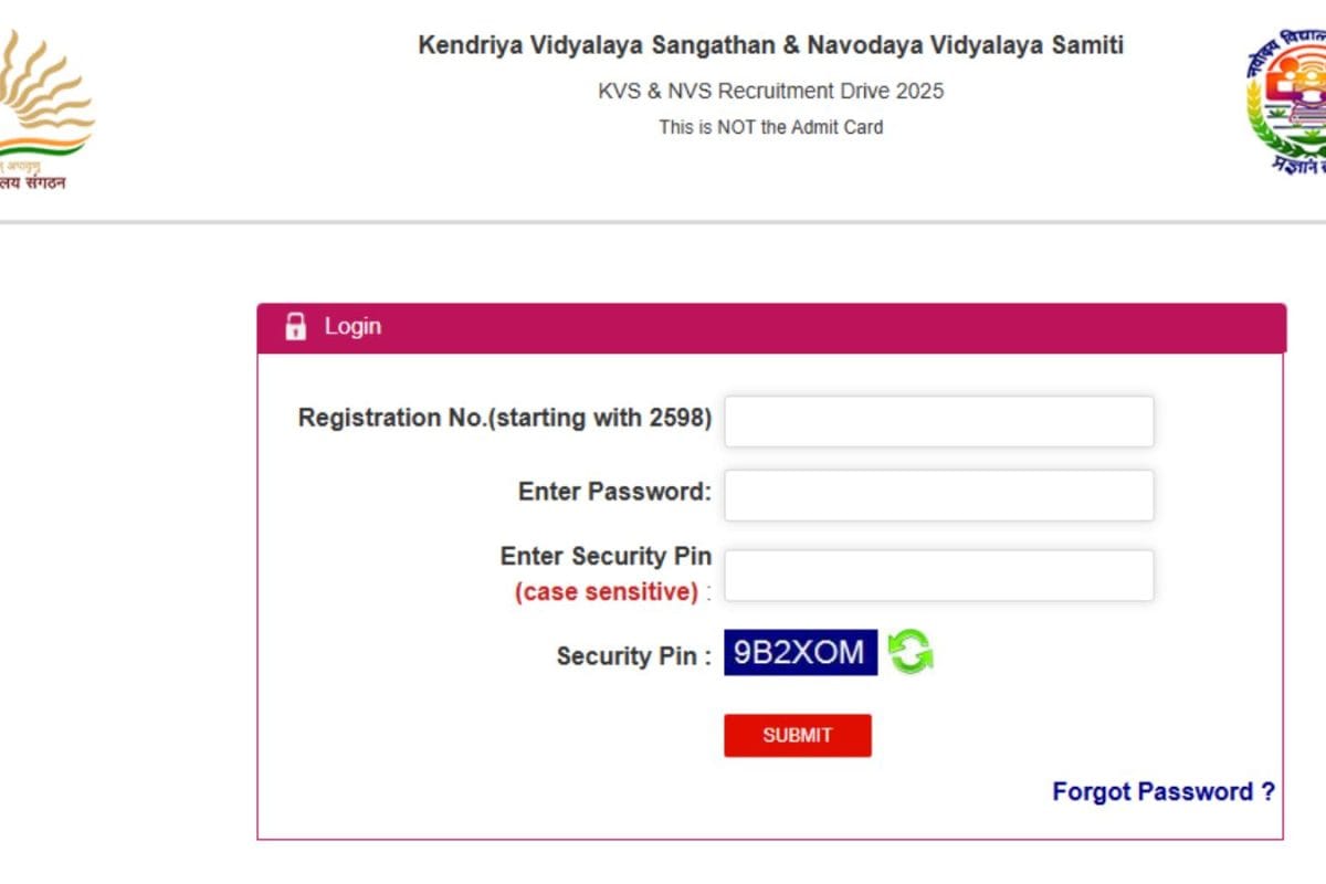 KVS & NVS 2025 Exam City Slip: Essential Details