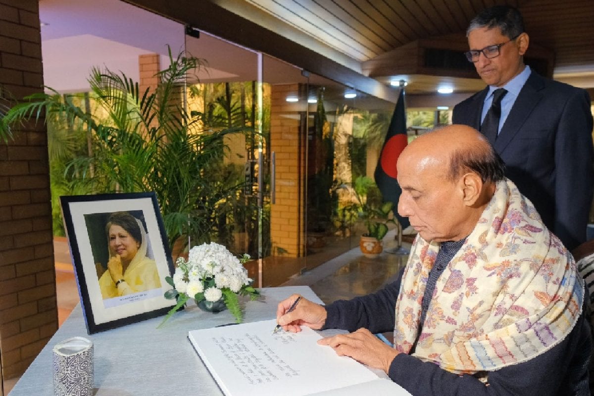 Rajnath Singh Honors Khaleda Zia's Legacy in Delhi