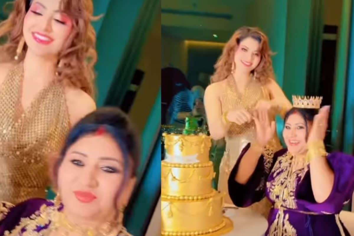 Urvashi Rautela's Gold Crown Birthday Bash for Mom